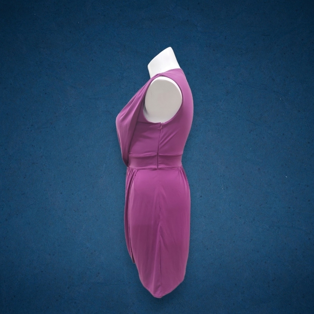 Raspberry Radiance: The Perfect Faux-Wrap Dress - Picture 2 of 9